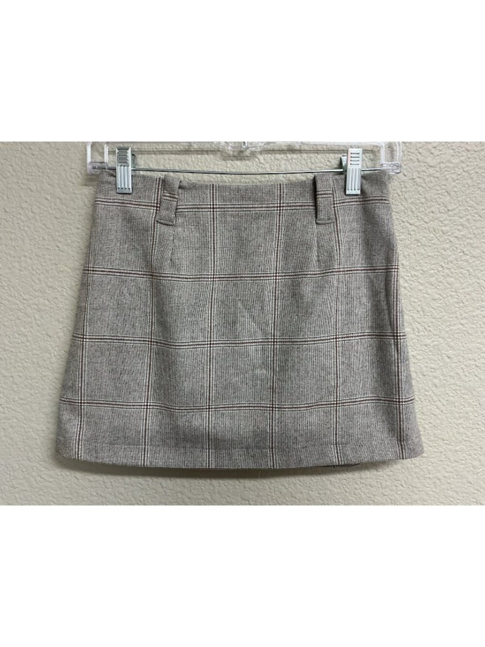 Abercrombie & Fitch Women’s Gray Plaid Mini Skirt Short Length Size XS